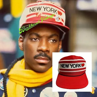 New York Trucker Mesh Snapback Hat Vintage Coming To America Eddie Murphy Movie • $150