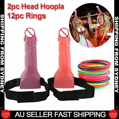 2set Bachelorette Dick Willy Penis Head Hoopla Toss Ring Game Hens Party Fun Nig • $17.49