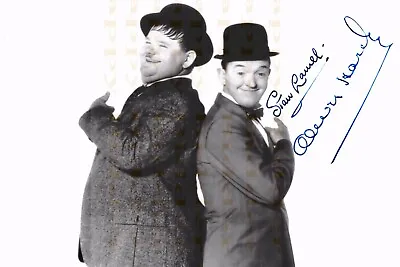 Stan Laurel And Oliver Hardy  Beautiful Ready To Frame 7X5 Signed Photo. • £5.99