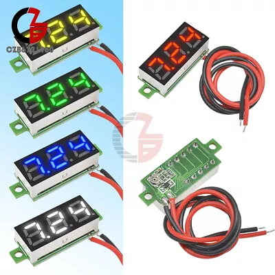 0.28  Inch 3-Digit LED Mini Digital Voltmeter 2 Wire Volt Panel Gauge DC 2.5-30V • $1.28