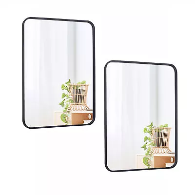 2PCS 22  X 30  Wall Mirror For Bathroom Rectangular Metal Framed Vanity Mirror  • $76.58