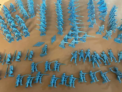 Vtg Marx Revolutionary War Playset Colonial Soldiers 130pc Blue Toy Soldiers • $100