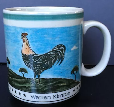 Vintage Otagiri Japan Warren Kimble American Folk Art Rooster 14 OZ Coffee Mug • $14.95