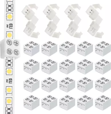20 Pcs LED Tape Light Connectors 4 Pcs L Shape 2 Pin LED Connectors For Strip Li • $16.24