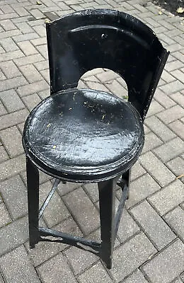 Vintage Industrial Workshop Stool Chair 29” Black Kitchen • $62.39