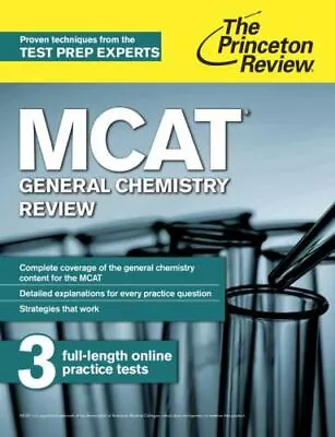 MCAT General Chemistry Review: New For MCAT 2015;- 0804125066 Paperback Review • $3.90