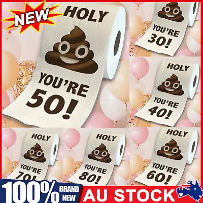 Funny Toilet Paper Roll Birthday Decoration 40th 50th Gifts For Women Men Gifts • $9.98