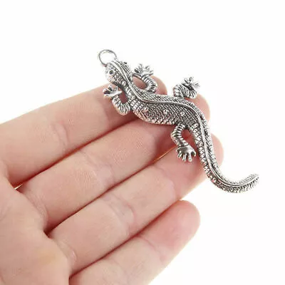 3D Large LIZARD ANIMAL IGUANIA Pendant 24  Sterling Silver 925 Necklace Men • $13.99