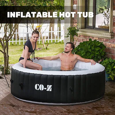 6 Person Inflatable Hot Tub 130 Air Jets Heater Cover 7ft Portable Pool Spa Tub • $372.63
