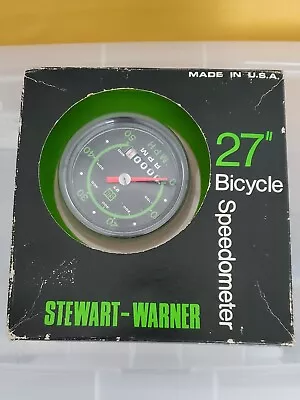 Vintage Stewart Warner 27  Bicycle Speedometer 0-50 MPH RPM USA.  #737-L.  NIB • $39.99