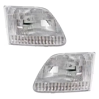 Set Of Two Head Light Assembly For Ford F-150 1997-2003 4.2L FO2502139 FO2503139 • $67.90