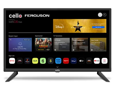Cello C24WS01H 24 Inch Smart TV WiFi WebOS HD Ready Freeview Play SMALL ROOM TV • £139.99
