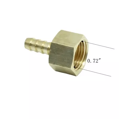 Brass 1/2  NPT Female Adapter To 5/16  Hose Barb Tail Fitting Fuel Air Gas Water • $7.19