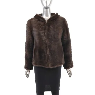 Knitted Mink Jacket With Hood- Size S • $300