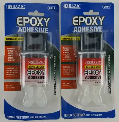 2 Tubes 2 Part Epoxy Adhesive Glue Sets In 5 Minutes Wood Metal Glass Stone Etc • $7.97