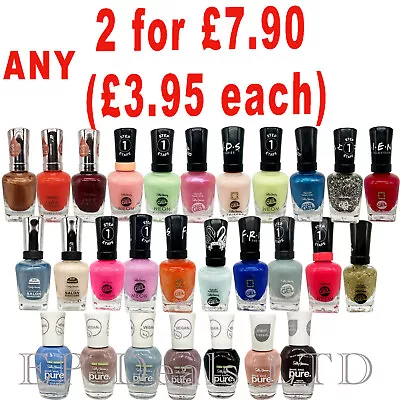 Sally Hansen Nail Polish / Varnish Gel / Pure  Vegan / Salon Manicure / Therapy • £5.99