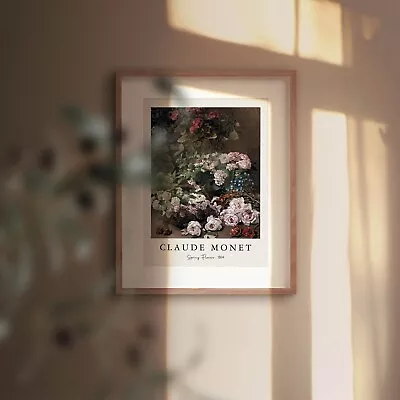 Claude Monet Spring Flowers 1864   Poster Modern Home Decor • $10.88