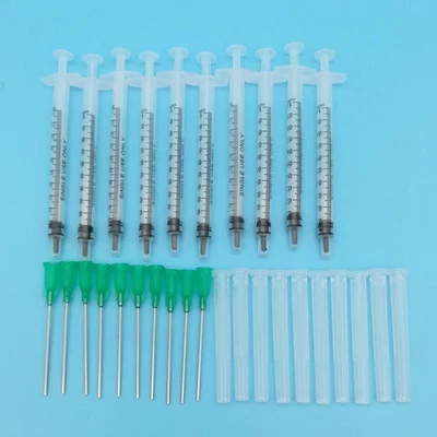 $5.99 • Buy 10Pcs 1ml Syringe + 16Ga 1.5  Blunt Tip Needle + Protective Cover Cap Kit Set 