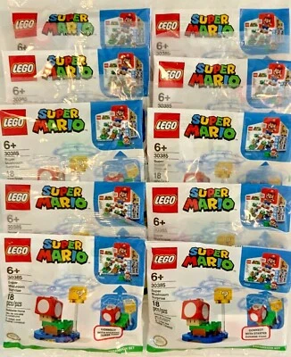 $49.95 • Buy LEGO Super Mario #30385 Super Mushroom Surprise Set Of 10 Polybags Party Favors
