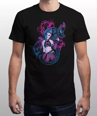 Jinx League Of Legends XL Men's Black T-Shirt • £12