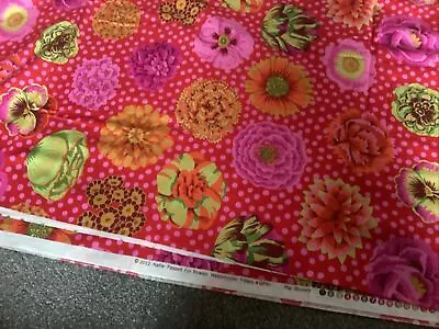 Kaffe Fassett Fabric GP91 Big Blooms (Red) 3 Metres • £30