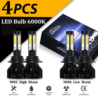 LED Headlight Bulbs Conversion Kit 9005+9006 High Low Beam Bright White K9 Combo • $49.99