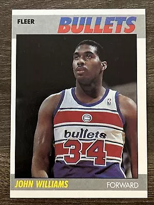 John Williams Rc 1987 Washington Bullets 87-88 Fleer Basketball #122 / 132 Fresh • $1.01