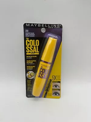 Maybelline The Colossal Mascara 231 CLASSIC BLACK Instant Big Volume 0.27 Oz • $8.88