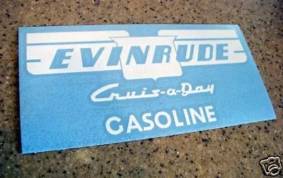 Evinrude Vintage Tank Decal Cruis-A-Day 2-PAK FREE SHIP + Free Fish Decal! • $14