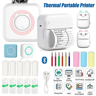 Mini Pocket Thermal Printer Wireless Bluetooth Phone Photo Label Printing Paper • $21.98