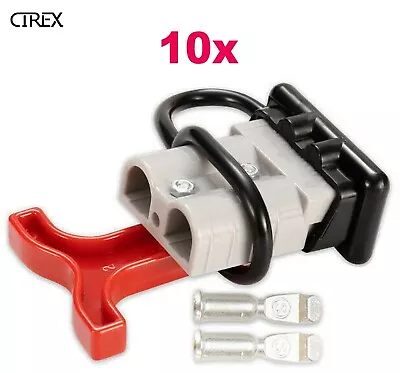 $42.99 • Buy 10x Anderson Style Plug Connectors 50 AMP T Handle Dust Cap Cover Solar