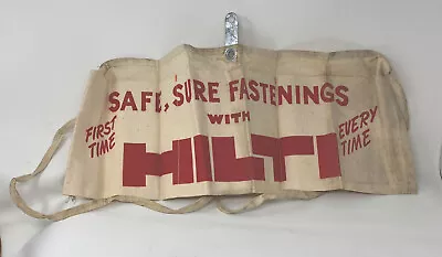 Vintage Carpenters NAIL POUCH Advertising Apron HILTI - SAFE SURE FASTENINGS • $19.76