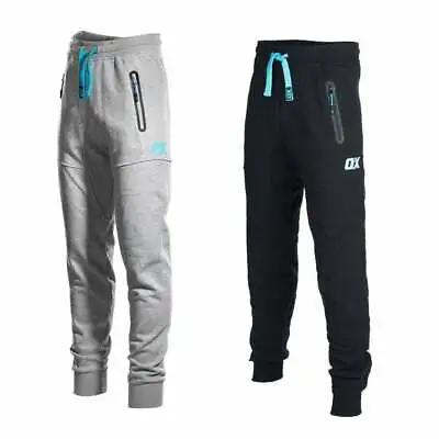 £24.95 • Buy OX Fleece Jogger Work Pants Black - Grey Jogging Bottoms Men's Trousers Trade