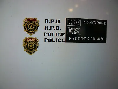 Raccoon Police Department Resident Evil Police Car Decals 1:18 • $14.97