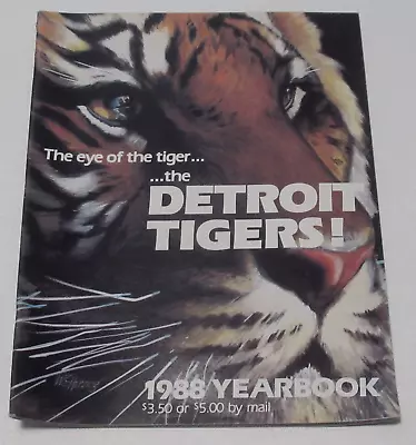 Vintage 1988 Detroit Tigers MLB Baseball Yearbook 88 Pages Jack Morris • $5