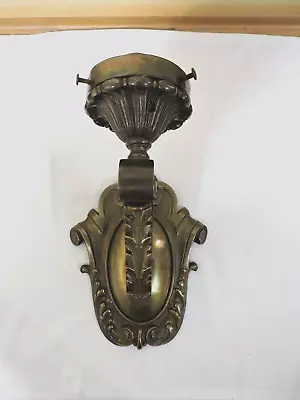 Vintage Heavy Iron WALL SCONCE Gothic Porch Light Fixture • $34.99
