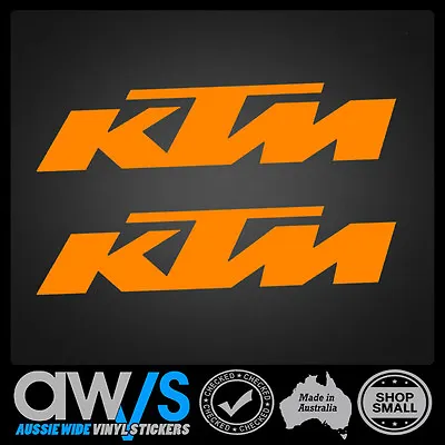 KTM Sticker Decal X2 / FOR Motocross Car Mx Racing Window Banner Trailer • $7