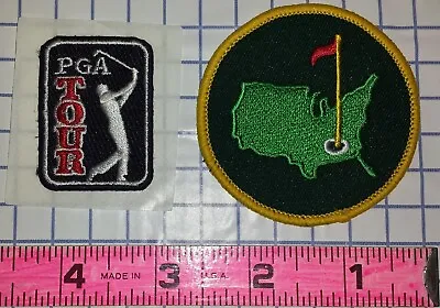 2 Pga Tour Masters Augusta Green Jacket Patch Crest Emblem Patch Lot • $10.99