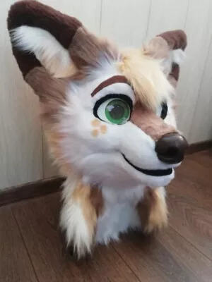 Fursuit Long Fur Husky Fox Mascot Head Party Halloween Fur Cosplay (Head) X108 • $94.04