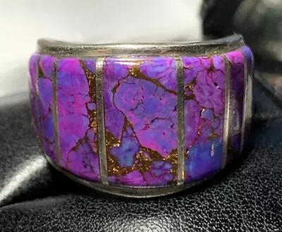 Vintage 925 Purple Turquoise Ring Made In The Philippines Size 13 • $60