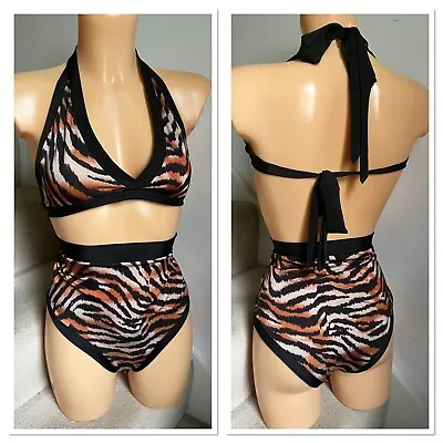 £25 • Buy Tiger Print Rave Outfit Pole Dance Club  Wear Festival Size 10