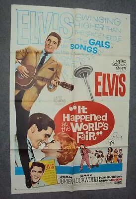 It Happened At The World's Fair - One Sheet Poster - Orig - 1963 - Elvis Presley • $499.95