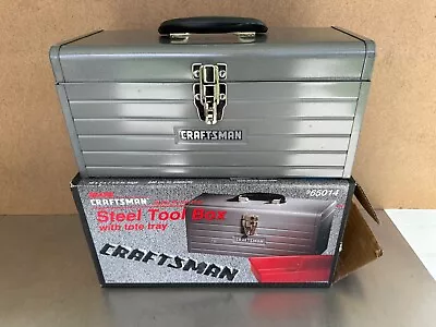 NOS Vintage Craftsman 16  Steel Toolbox W/ Red Tray #965014  U.S.A.   #1569 • $89