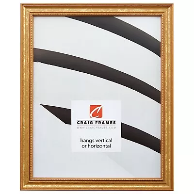 Craig Frames Stratton 8.5x11 0.75 Inch Wide Traditional Aged Gold Picture Frame • $31.99