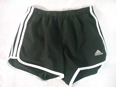 Adidas Running Climalite Men's/Teen Black Polyester Blend Lined Shorts; Sz XS • $12.95