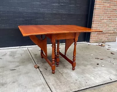 Vintage Cushman Colonial Herman DeVries Maple Butterfly Dining Table • $1095