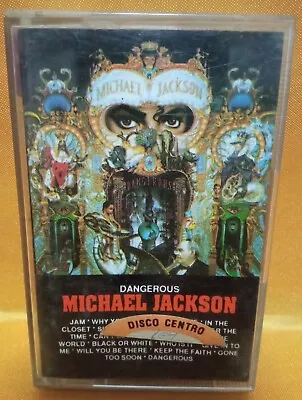 O Michael Jackson MC Dangerous 1991 PERU SPANISH TITLES STICKER JEWEL TESTED OK • $34.99