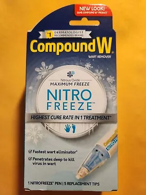$21 • Buy Compound W Nitro Freeze Off Wart Removal System Nitrous Oxide 5 Tips Exp 09/2025