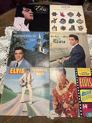 Lot Of 6 Elvis Presley Picture Sleeves Record Covers Separate Ways Christmas • $24