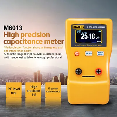 M6013 Digital LCD Autoranging Capacitance Capacitor Meter Multimeter Checker • $48.13